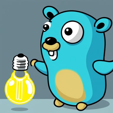 Go Blue Gopher with a color bulb