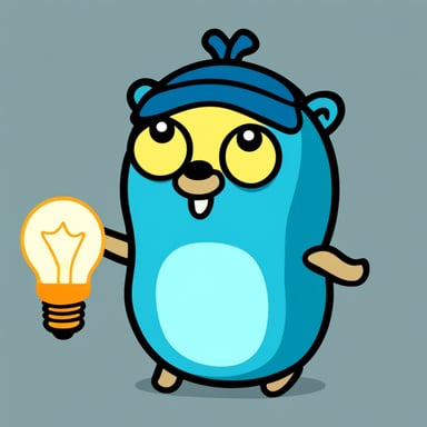 Go Blue Gopher with a color bulb