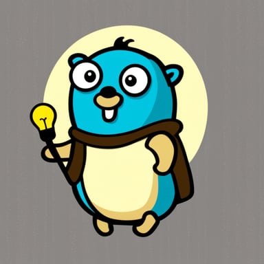 Go Blue Gopher with a color bulb