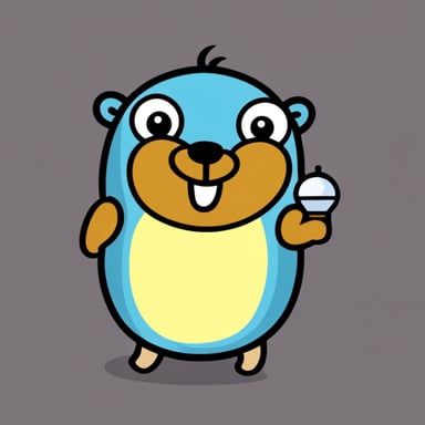 Go Blue Gopher with a color bulb