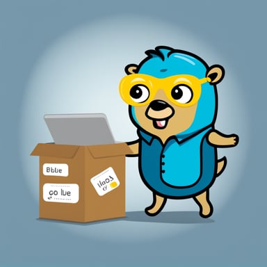 Go Blue Gopher working in e-commerce and making money.