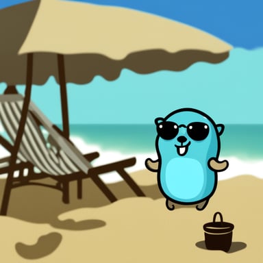 Go Blue Gopher on the beach.