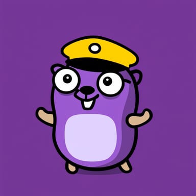 Go Blue Gopher as Hacker Violet Gopher