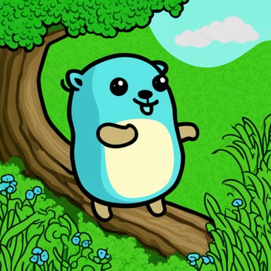 Go Blue Gopher in Wildberries Cloud