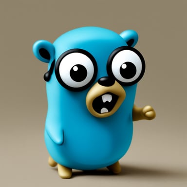 Go Blue Gopher as an angry daemon gopher