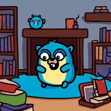 Go Blue Gopher as an angry daemon gopher