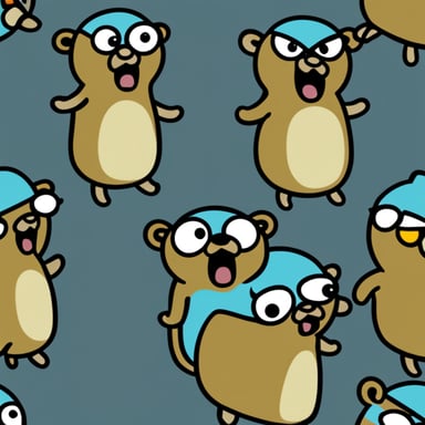 Go Blue Gopher as an angry daemon gopher