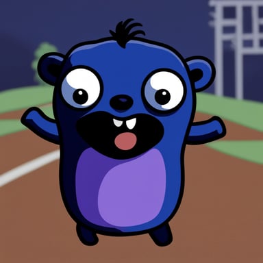 The scariest demon, Go Blue Gopher.
