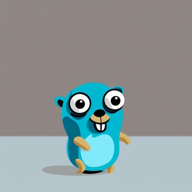 Go Blue Gopher with small eyes