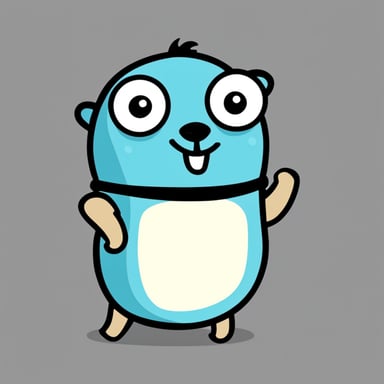 Go blue gopher as data broker gopher.