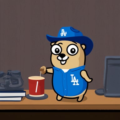 Go Blue Gopher is a Dodgers fan.