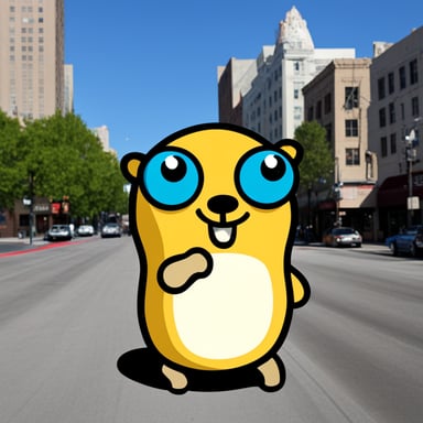 Go Blue Gopher visiting Hollywood.