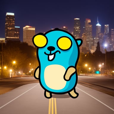 Go Blue Gopher visiting Hollywood.
