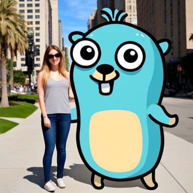 Go Blue Gopher visiting Hollywood.