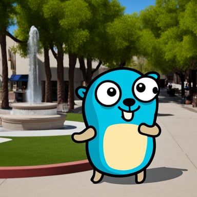 Go Blue Gopher visiting Hollywood.