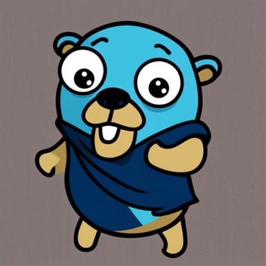 Go Blue Gopher for Go project with an avatar t-shirt.
