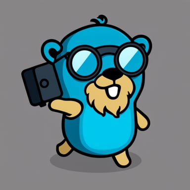 Go Blue Gopher for Go project with an avatar t-shirt.