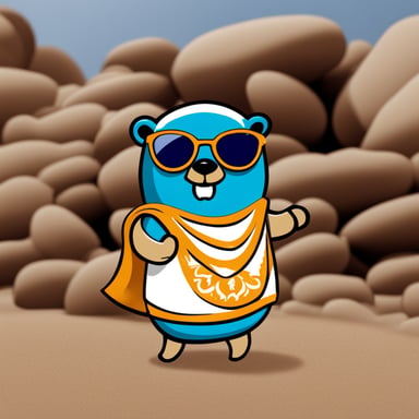 Go Blue Gopher for Go project with an avatar t-shirt.