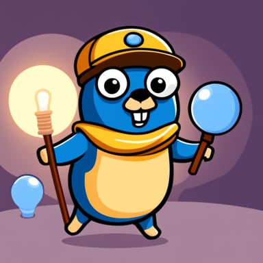 Go Blue Gopher for Go project with an avatar t-shirt.