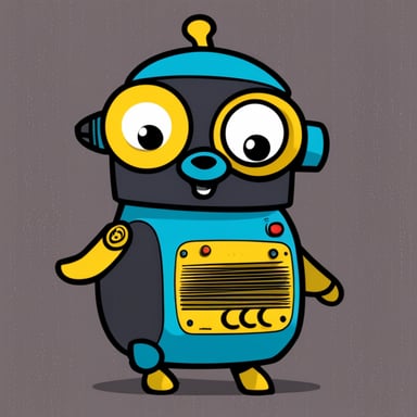Go Blue Gopher, the happy goopher robot, chatting