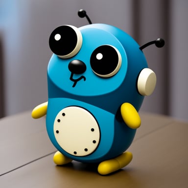 Go Blue Gopher, the happy goopher robot, chatting