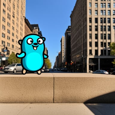 Go Blue Gopher in the centre of the city.