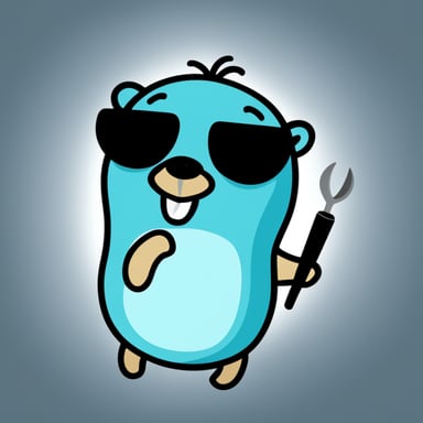 Go Blue Gopher, the happy smart gopher, fights with cybercrime.