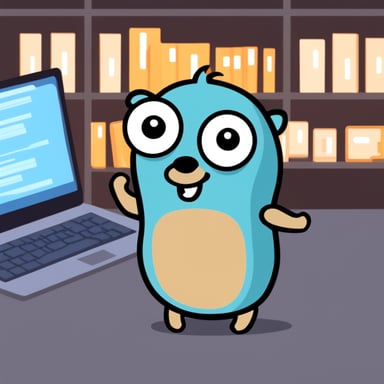 Go Blue Gopher, the happy smart gopher, fights with cybercrime.