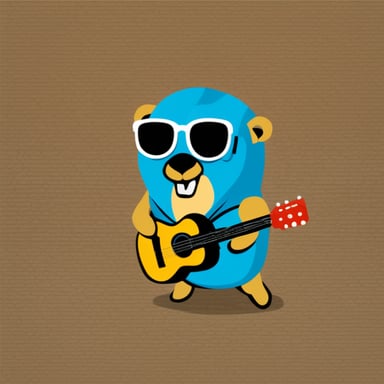 Go Blue Gopher as cool hacker gopher with hoodie