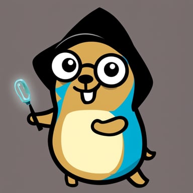 Go Blue Gopher as cool hacker gopher with hoodie