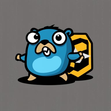 The angry logo, now showcasing Go Blue Gopher, contains the text KVZ.
