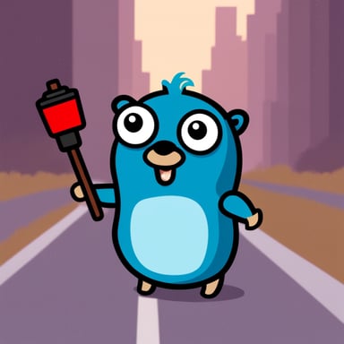 Go Blue Gopher as mad gopher android