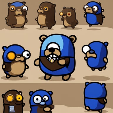 Go Blue Gopher as mad gopher android
