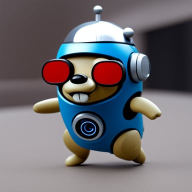Go Blue Gopher as a cyborg.