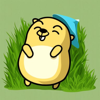 Go Blue Gopher is sleeping.