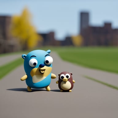 Go Blue Gopher with ZZZ next to him.