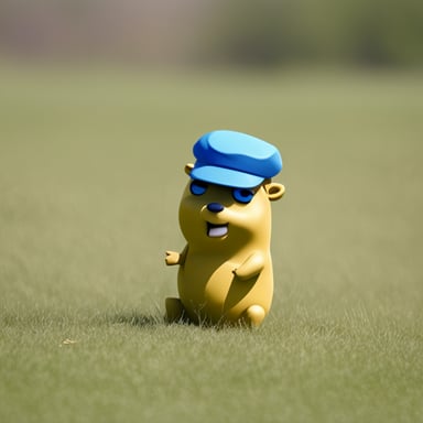 A very bored-looking Go Blue Gopher