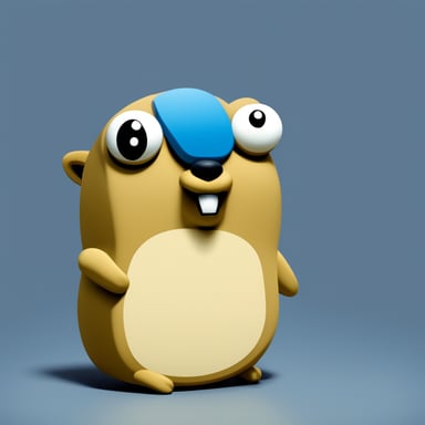 A very bored-looking Go Blue Gopher