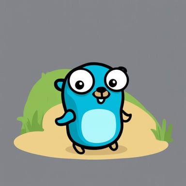 A very bored-looking Go Blue Gopher
