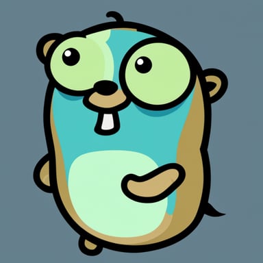 A very bored-looking Go Blue Gopher.