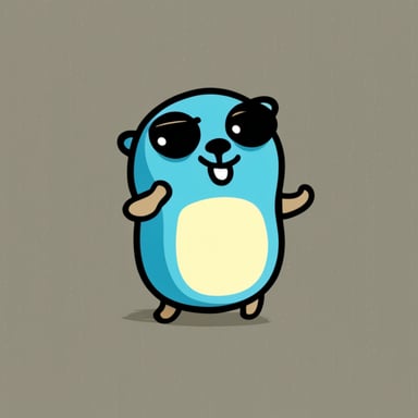 A very bored-looking Go Blue Gopher.