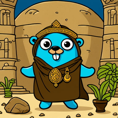 Go Blue Gopher explores Egypt.