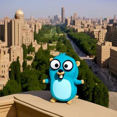 Go Blue Gopher visits Cairo.
