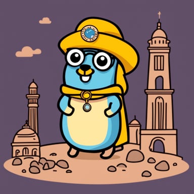 Go Blue Gopher visits Cairo.