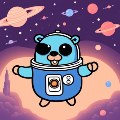 Go Blue Gopher goes in space.