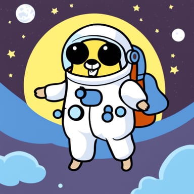 Go Blue Gopher goes in space.
