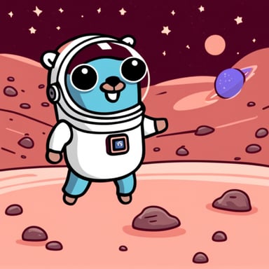 Go Blue Gopher goes in space.