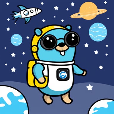 Go Blue Gopher goes in space.