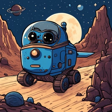 Go Blue Gopher pilots a spacecraft on an adventurous journey across the galaxy.