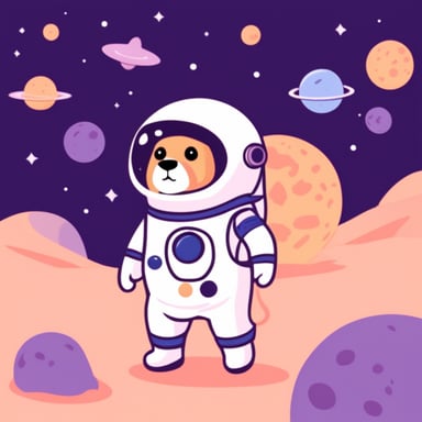 Go Blue Gopher as an astronaut.